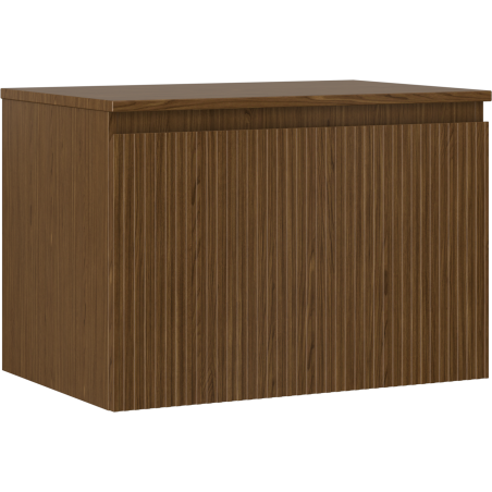 Mexen Rivel meuble de salle de bain sous lavabo 70 cm avec plateau, 1 tiroir, rainuré, noyer - 91A20-07047-1-BFC86