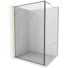 Mexen Kioto paroi de douche Walk-in 120 x 200 cm, cadre noir 8 mm, or - 800-120-101-50-70