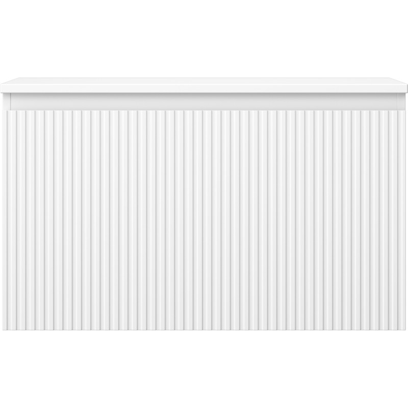 Mexen Rivel meuble de salle de bain sous-lavabo 80 cm avec plateau, 1 tiroir, rainuré, blanc mat - 91A20-08047-1-BFC01