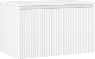 Mexen Rivel meuble de salle de bain sous vasque 80 cm avec plateau, 1 tiroir, rainuré, blanc mat - 91A20-08047-1-BFC01