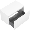 Mexen Rivel meuble de salle de bain sous-lavabo 80 cm avec plateau, 1 tiroir, rainuré, blanc mat - 91A20-08047-1-BFC01
