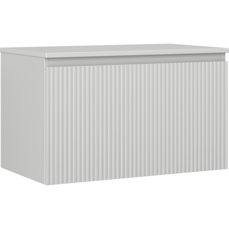 Mexen Rivel meuble de salle de bains sous lavabo 80 cm avec plateau, 1 tiroir, rainuré, gris mat - 91A20-08047-1-BFC62