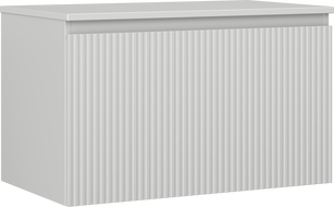 Mexen Rivel meuble de salle de bains sous lavabo 80 cm avec plateau, 1 tiroir, rainuré, gris mat - 91A20-08047-1-BFC62