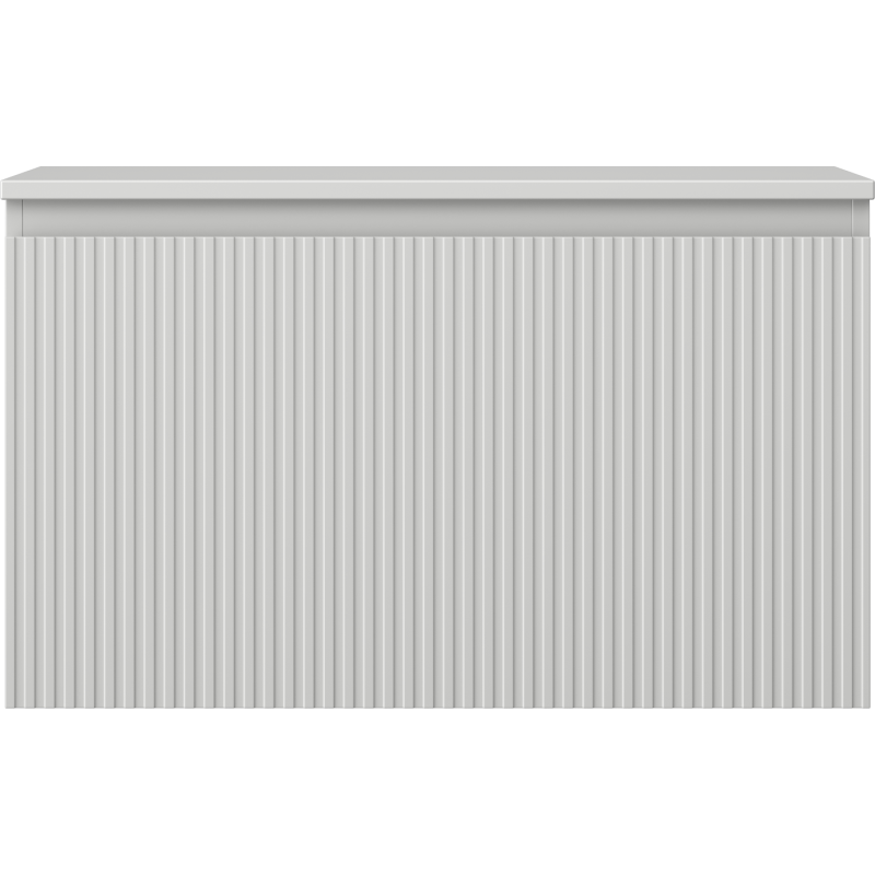 Mexen Rivel meuble de salle de bains sous lavabo 80 cm avec plateau, 1 tiroir, rainuré, gris mat - 91A20-08047-1-BFC62