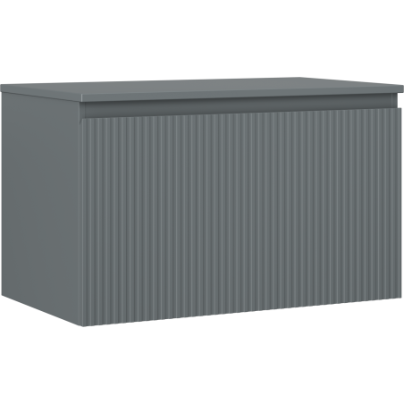 Mexen Rivel meuble de salle de bain sous lavabo 80 cm avec plateau, 1 tiroir, rainuré, graphite mat - 91A20-08047-1-BFC66