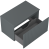 Mexen Rivel meuble de salle de bain sous lavabo 80 cm avec plateau, 1 tiroir, rainuré, graphite mat - 91A20-08047-1-BFC66