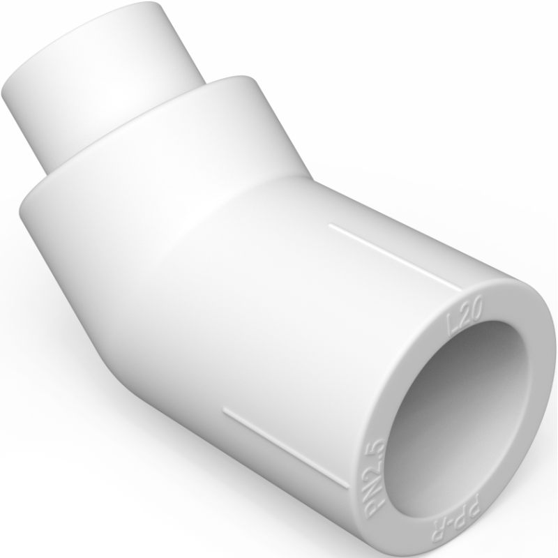 Mexen PPR coude à femelle 45° soudé pour tuyaux PPR 32 x 32, PN25 - W97336-3232-00