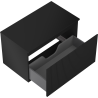 Mexen Rivel meuble de salle de bain sous lavabo 80 cm avec plateau, 1 tiroir, rainuré, noir mat - 91A20-08047-1-BFC71