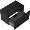Mexen Rivel meuble de salle de bains sous lavabo 80 cm avec plateau, 1 tiroir, rainuré, noir mat - 91A20-08047-1-BFC71