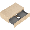 Mexen Rivel meuble de salle de bain sous-lavabo 80 cm avec plateau, 1 tiroir, rainuré, chêne - 91A20-08047-1-BFC81