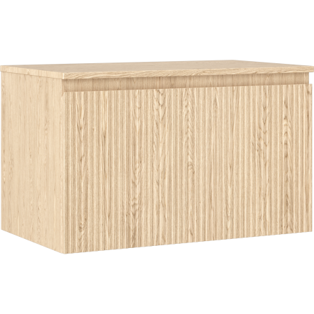 Mexen Rivel armoire de salle de bains sous-lavabo 80 cm avec plateau, 1 tiroir, rainurée, chêne - 91A20-08047-1-BFC81