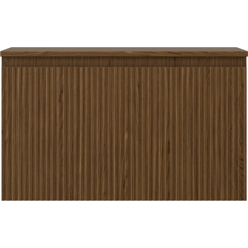 Mexen Rivel meuble de salle de bain sous lavabo 80 cm avec plateau, 1 tiroir, rainuré, noyer - 91A20-08047-1-BFC86