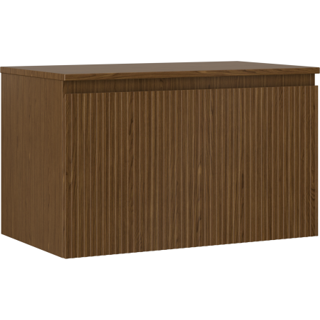 Mexen Rivel meuble de salle de bain sous lavabo 80 cm avec plateau, 1 tiroir, rainuré, noyer - 91A20-08047-1-BFC86