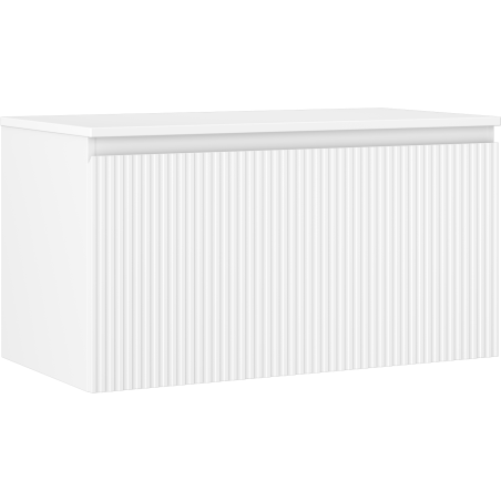 Mexen Rivel meuble de salle de bain sous lavabo 90 cm avec plateau, 1 tiroir, rainuré, blanc mat - 91A20-09047-1-BFC01