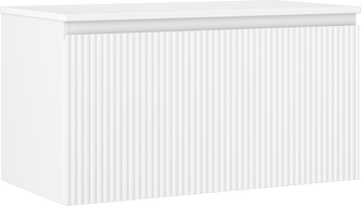 Mexen Rivel meuble de salle de bain sous lavabo 90 cm avec plateau, 1 tiroir, rainuré, blanc mat - 91A20-09047-1-BFC01