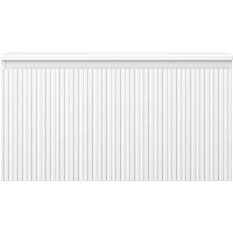 Mexen Rivel meuble de salle de bain sous lavabo 90 cm avec plateau, 1 tiroir, rainuré, blanc mat - 91A20-09047-1-BFC01