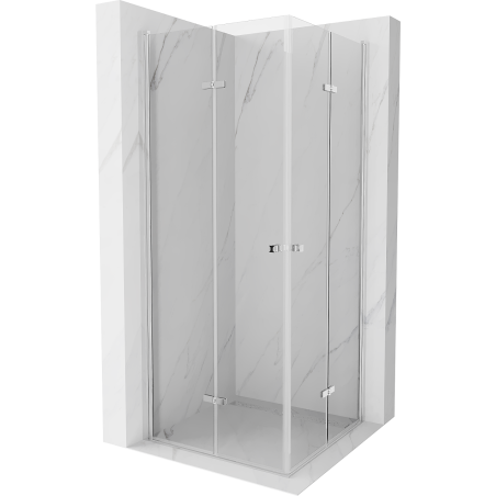 Mexen Lima Duo cabine de douche pliante 80 x 80 cm, transparent, chrom - 856-080-080-02-00