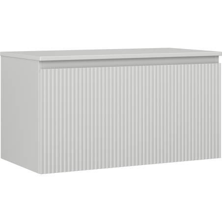 Mexen Rivel meuble de salle de bain sous lavabo 90 cm avec plateau, 1 tiroir, rainuré, gris mat - 91A20-09047-1-BFC62