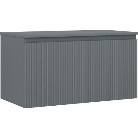 Mexen Rivel meuble de salle de bain sous lavabo 90 cm avec plateau, 1 tiroir, rainuré, graphite mat - 91A20-09047-1-BFC66