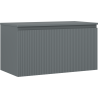 Mexen Rivel meuble de salle de bain sous lavabo 90 cm avec plateau, 1 tiroir, rainuré, graphite mat - 91A20-09047-1-BFC66