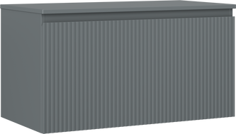 Mexen Rivel armoire de salle de bain sous-lavabo 90 cm avec dessus, 1 tiroir, rainuré, graphite mat - 91A20-09047-1-BFC66