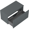 Mexen Rivel meuble de salle de bain sous lavabo 90 cm avec plateau, 1 tiroir, rainuré, graphite mat - 91A20-09047-1-BFC66