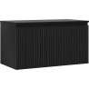 Mexen Rivel armoire de salle de bain sous vasque 90 cm avec plateau, 1 tiroir, rainurée, noir mat - 91A20-09047-1-BFC71