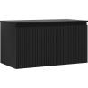 Mexen Rivel meuble-lavabo de salle de bain 90 cm avec plateau, 1 tiroir, rainuré, noir mat - 91A20-09047-1-BFC71
