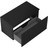 Mexen Rivel meuble-lavabo de salle de bain 90 cm avec plateau, 1 tiroir, rainuré, noir mat - 91A20-09047-1-BFC71