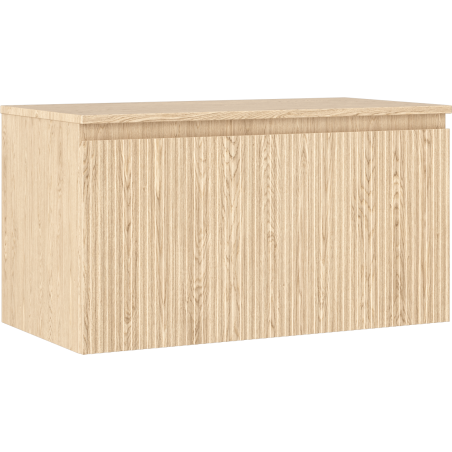 Mexen Rivel meuble de salle de bain sous-vasque 90 cm avec plateau, 1 tiroir, rainuré, chêne - 91A20-09047-1-BFC81