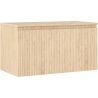 Mexen Rivel meuble de salle de bain sous lavabo 90 cm avec plateau, 1 tiroir, rainuré, chêne - 91A20-09047-1-BFC81