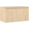Mexen Rivel meuble de salle de bain sous-vasque 90 cm avec plateau, 1 tiroir, rainuré, chêne - 91A20-09047-1-BFC81