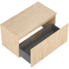 Mexen Rivel meuble de salle de bain sous lavabo 90 cm avec plateau, 1 tiroir, rainuré, chêne - 91A20-09047-1-BFC81