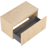 Mexen Rivel meuble de salle de bain sous-vasque 90 cm avec plateau, 1 tiroir, rainuré, chêne - 91A20-09047-1-BFC81