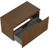 Mexen Rivel meuble de salle de bain sous-lavabo 90 cm avec plateau, 1 tiroir, rainuré, noyer - 91A20-09047-1-BFC86