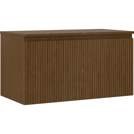 Mexen Rivel meuble de salle de bain sous-lavabo 90 cm avec plateau, 1 tiroir, rainuré, noyer - 91A20-09047-1-BFC86