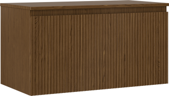 Mexen Rivel armoire de salle de bain sous-lavabo 90 cm avec plan de travail, 1 tiroir, rainurée, noyer - 91A20-09047-1-BFC86