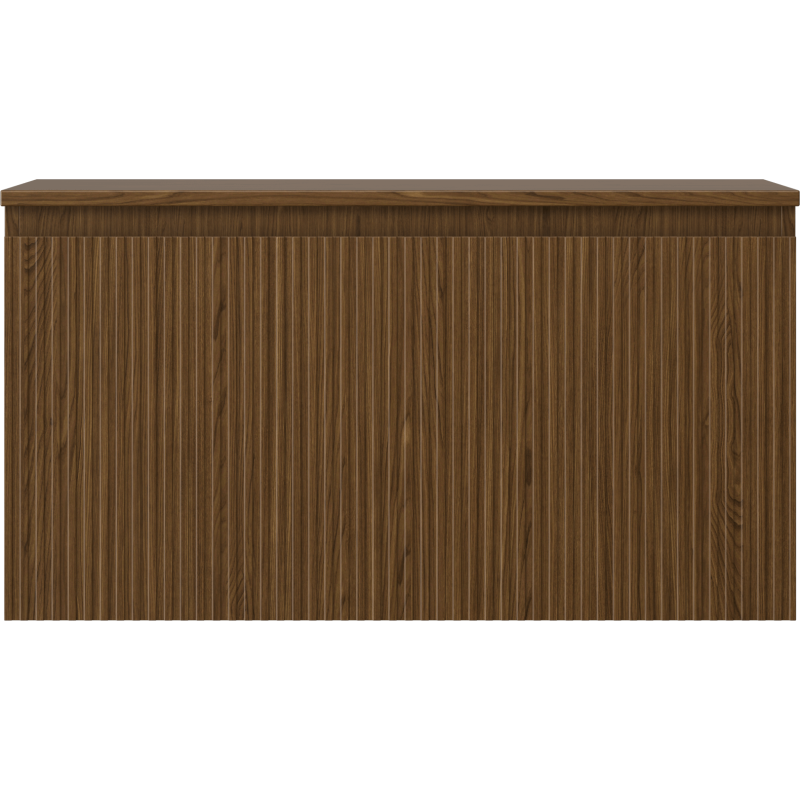 Mexen Rivel meuble de salle de bain sous-lavabo 90 cm avec plateau, 1 tiroir, rainuré, noyer - 91A20-09047-1-BFC86