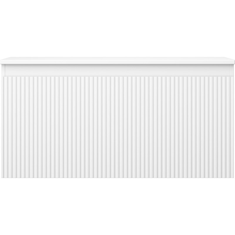 Mexen Rivel armoire de salle de bains sous lavabo 100 cm avec plateau, 1 tiroir, rainurée, blanc mat - 91A20-10047-1-BFC01
