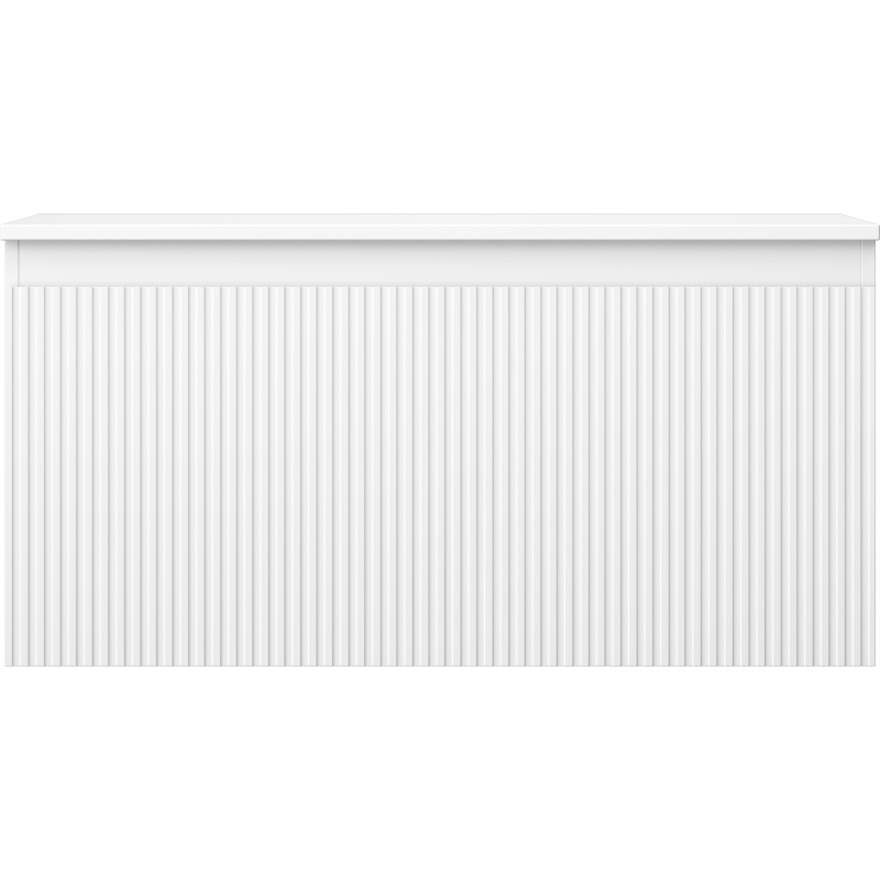 Mexen Rivel meuble de salle de bain sous lavabo 100 cm avec plateau, 1 tiroir, rainuré, blanc mat - 91A20-10047-1-BFC01