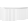 Mexen Rivel meuble de salle de bain sous-vasque 100 cm avec plateau, 1 tiroir, cannelé, blanc mat - 91A20-10047-1-BFC01