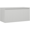 Mexen Rivel meuble de salle de bain sous le lavabo 100 cm avec plateau, 1 tiroir, rainuré, gris mat - 91A20-10047-1-BFC62