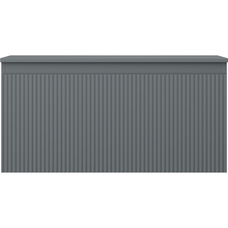 Mexen Rivel armoire de salle de bain sous lavabo 100 cm avec plateau, 1 tiroir, rainurée, graphite mat - 91A20-10047-1-BFC66