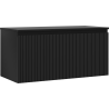 Mexen Rivel meuble-lavabo 100 cm avec plateau, 1 tiroir, nervuré, noir mat - 91A20-10047-1-BFC71