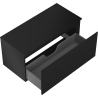 Mexen Rivel meuble de salle de bain sous-lavabo 100 cm avec plateau, 1 tiroir, rainuré, noir mat - 91A20-10047-1-BFC71