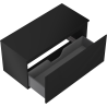 Mexen Rivel meuble-lavabo 100 cm avec plateau, 1 tiroir, nervuré, noir mat - 91A20-10047-1-BFC71