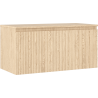 Mexen Rivel meuble sous-lavabo de salle de bain 100 cm avec plateau, 1 tiroir, rainuré, chêne - 91A20-10047-1-BFC81