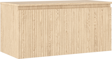 Mexen Rivel meuble de salle de bains sous lavabo 100 cm avec plateau, 1 tiroir, rainuré, chêne - 91A20-10047-1-BFC81