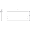 Mexen Rivel meuble de salle de bains sous lavabo 100 cm avec plan, 1 tiroir, rainuré, noyer - 91A20-10047-1-BFC86