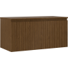 Mexen Rivel meuble de salle de bains sous lavabo 100 cm avec plan, 1 tiroir, rainuré, noyer - 91A20-10047-1-BFC86